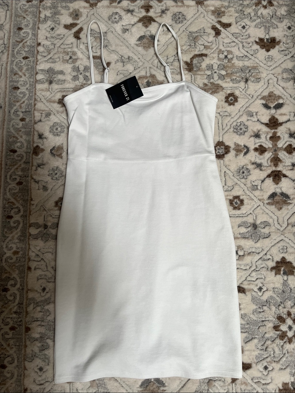 White Spaghetti Strap Mini Dress